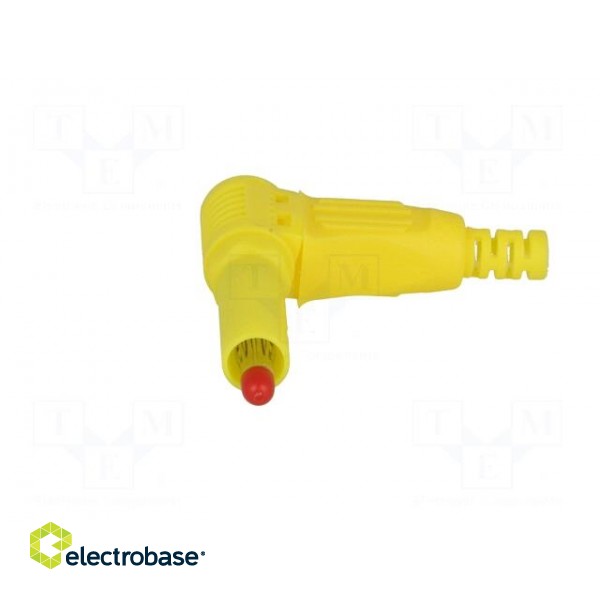 Plug | 4mm banana | 32A | yellow | insulated | 40mm | for cable image 9