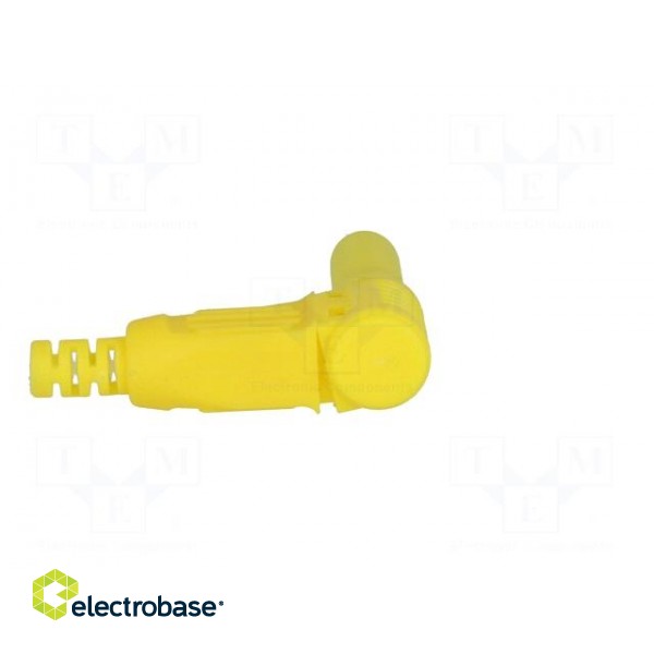 Plug | 4mm banana | 32A | yellow | insulated | 40mm | for cable фото 5