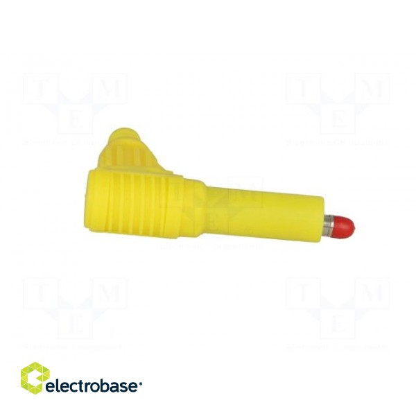 Plug | 4mm banana | 32A | yellow | insulated | 40mm | for cable фото 7