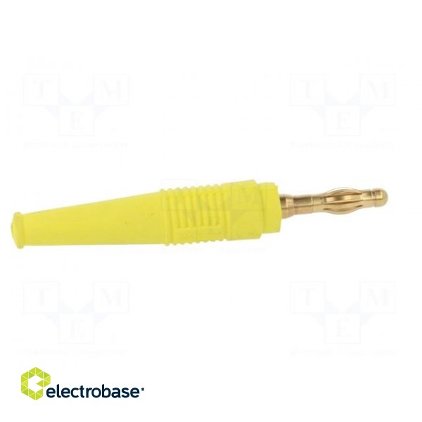 Plug | 4mm banana | 32A | yellow | 2.5mm2 | Plating: gold-plated | 69mm image 7