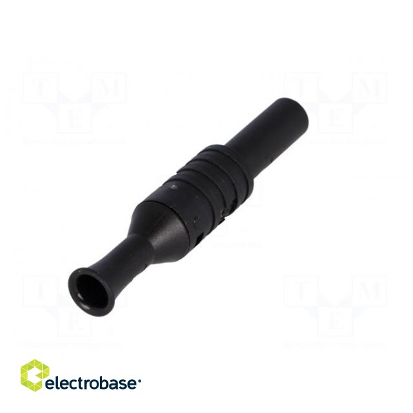 Plug | 4mm banana | 36A | 1kVAC | black | insulated | 63mm | 8mΩ | on cable image 6