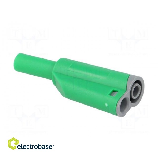 Plug | 4mm banana | 36A | 1kVAC | green | insulated | 56mm | 2.5mm2 image 4
