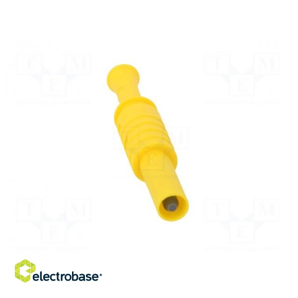 Plug | 4mm banana | 36A | 1kVAC | yellow | insulated | 63mm | 8mΩ | on cable фото 9