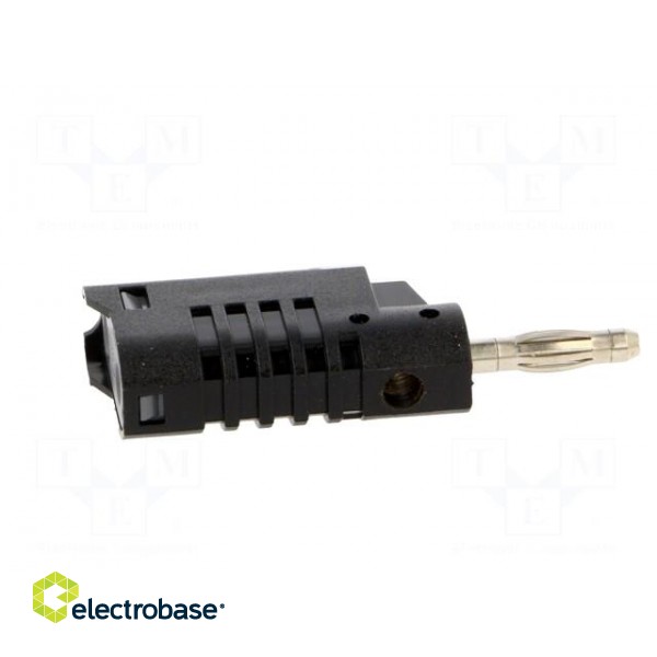 Plug | 4mm banana | 36A | 30VAC | 60VDC | black | non-insulated | 57.2mm фото 7