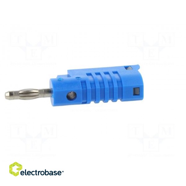 Plug | 4mm banana | 36A | 30VAC | 60VDC | blue | non-insulated | 57.2mm image 3