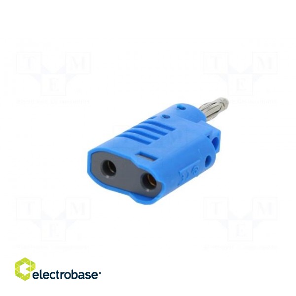 Plug | 4mm banana | 36A | 30VAC | 60VDC | blue | non-insulated | 57.2mm image 6