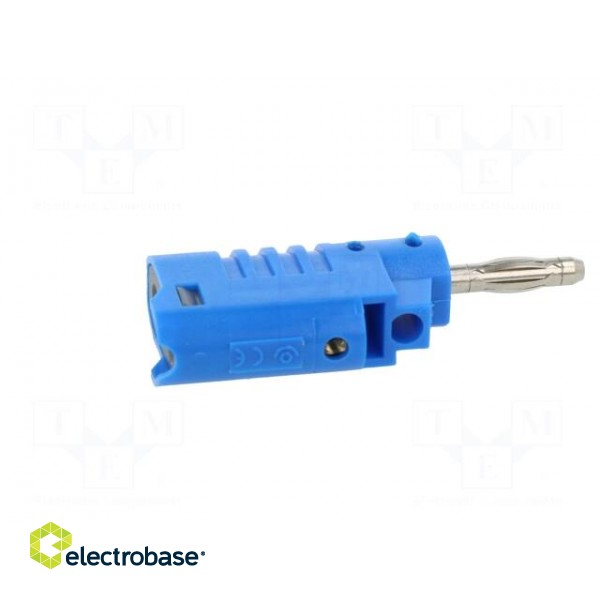 Plug | 4mm banana | 36A | 30VAC | 60VDC | blue | non-insulated | 57.2mm image 7