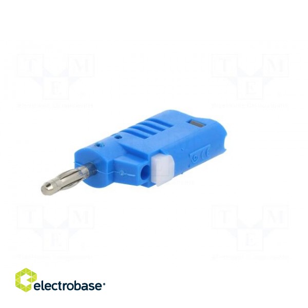 Plug | 4mm banana | 36A | 30VAC | 60VDC | blue | non-insulated | 57.2mm image 2