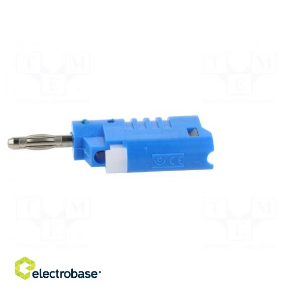 Plug | 4mm banana | 36A | 30VAC | 60VDC | blue | non-insulated | 57.2mm image 3