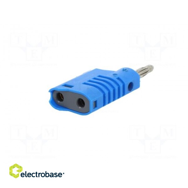Plug | 4mm banana | 36A | 30VAC | 60VDC | blue | non-insulated | 57.2mm image 6