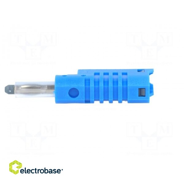 Plug | 4mm banana | 36A | 30VAC | 60VDC | blue | Mounting: on cable image 3