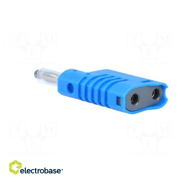 Plug | 4mm banana | 36A | 30VAC | 60VDC | blue | Mounting: on cable image 4