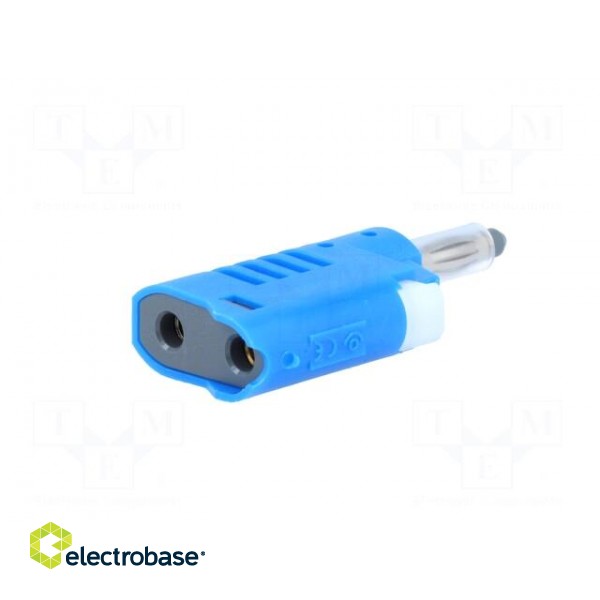 Plug | 4mm banana | 36A | 30VAC | 60VDC | blue | Mounting: on cable image 6