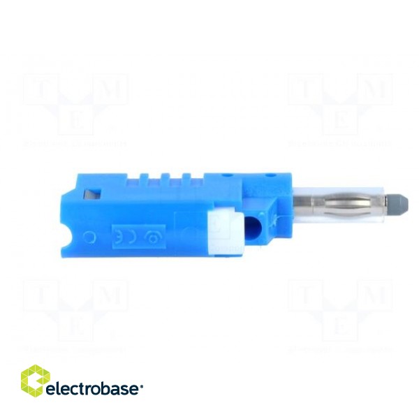 Plug | 4mm banana | 36A | 30VAC | 60VDC | blue | Mounting: on cable image 7