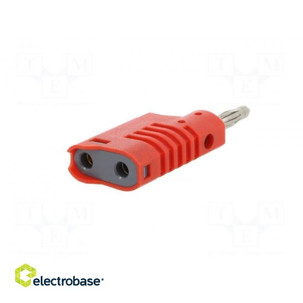 Plug | 4mm banana | 36A | 30VAC | 60VDC | red | non-insulated | 57.2mm paveikslėlis 6