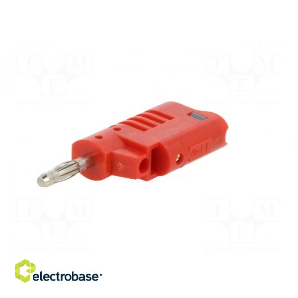 Plug | 4mm banana | 36A | 30VAC | 60VDC | red | non-insulated | 57.2mm фото 2
