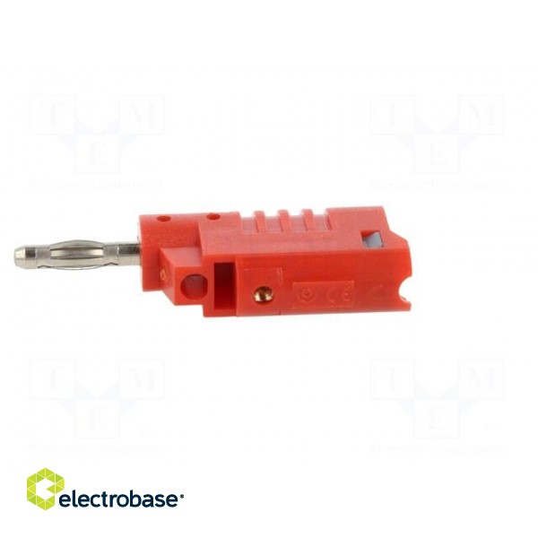 Plug | 4mm banana | 36A | 30VAC | 60VDC | red | non-insulated | 57.2mm фото 3