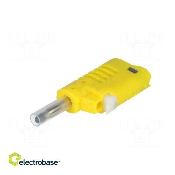 Plug | 4mm banana | 36A | 30VAC | 60VDC | yellow | Mounting: on cable image 2