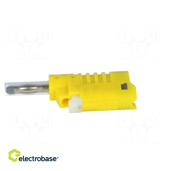 Plug | 4mm banana | 36A | 30VAC | 60VDC | yellow | Mounting: on cable image 3