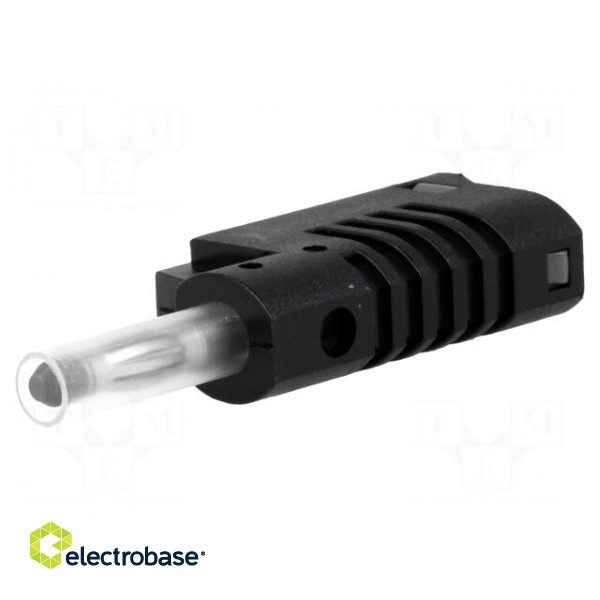 Plug | 4mm banana | 36A | 70VDC | black | 2.5mm2 | on cable image 1