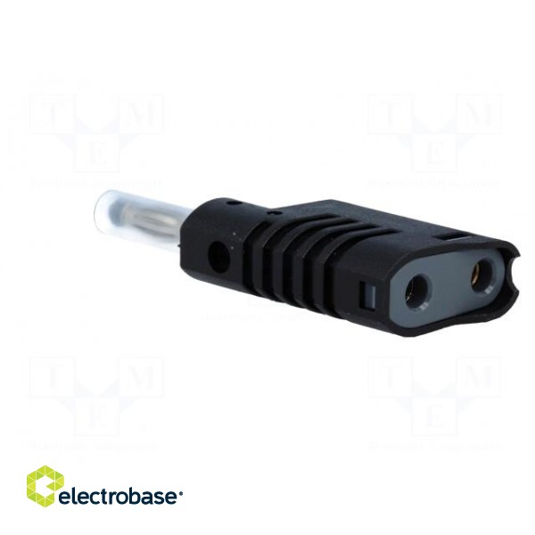 Plug | 4mm banana | 36A | 70VDC | black | 2.5mm2 | on cable image 4