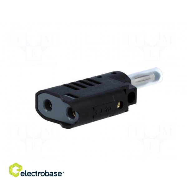 Plug | 4mm banana | 36A | 70VDC | black | 2.5mm2 | on cable image 6