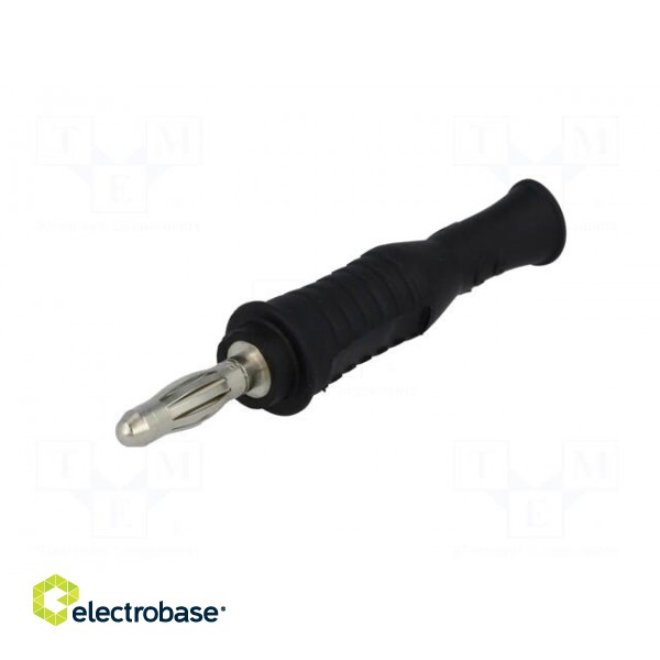 Plug | 4mm banana | 36A | 70VDC | black | non-insulated | 2mΩ | 4AWG÷2AWG фото 2