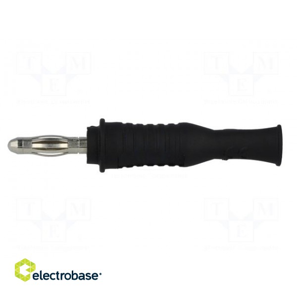 Plug | 4mm banana | 36A | 70VDC | black | non-insulated | 2mΩ | 4AWG÷2AWG фото 3