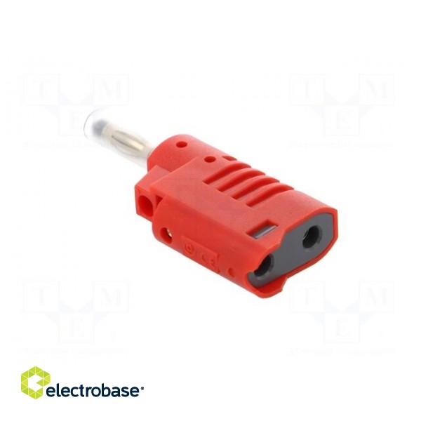 Plug | 4mm banana | 36A | 70VDC | red | 2.5mm2 | on cable image 4
