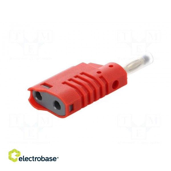 Plug | 4mm banana | 36A | 70VDC | red | 2.5mm2 | on cable image 6