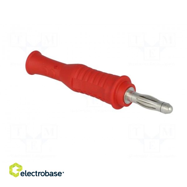 Plug | 4mm banana | 36A | 70VDC | red | non-insulated | 2mΩ | 4AWG÷2AWG paveikslėlis 8