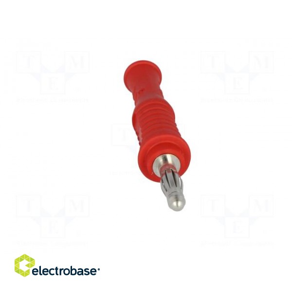 Plug | 4mm banana | 36A | 70VDC | red | non-insulated | 2mΩ | 4AWG÷2AWG фото 9