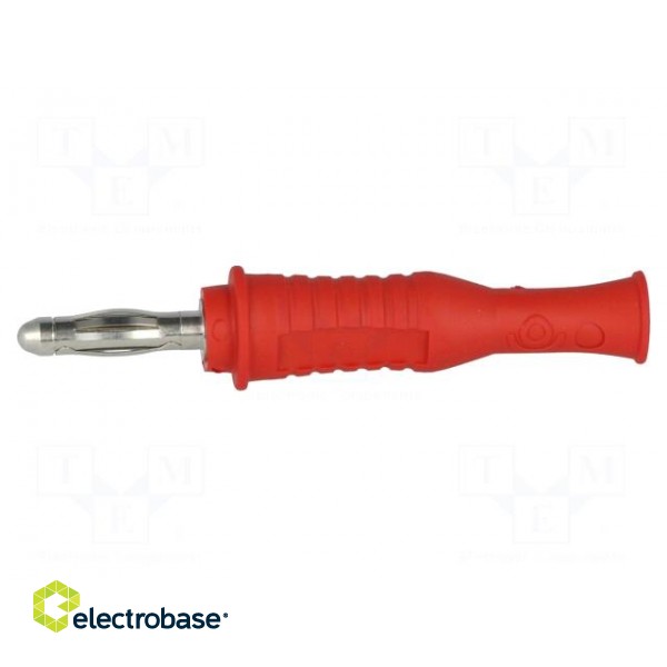 Plug | 4mm banana | 36A | 70VDC | red | non-insulated | 2mΩ | 4AWG÷2AWG image 3