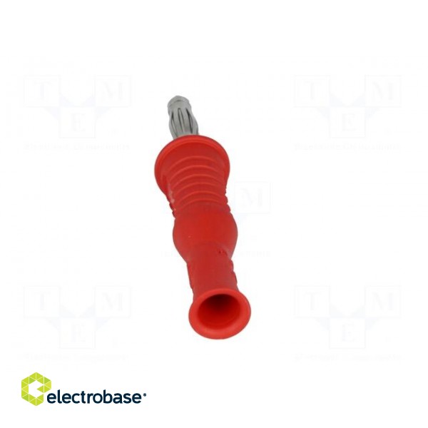 Plug | 4mm banana | 36A | 70VDC | red | non-insulated | 2mΩ | 4AWG÷2AWG фото 5