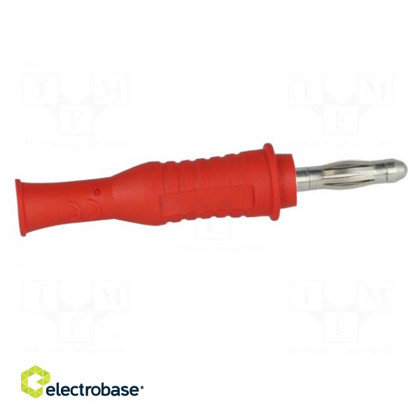 Plug | 4mm banana | 36A | 70VDC | red | non-insulated | 2mΩ | 4AWG÷2AWG paveikslėlis 7