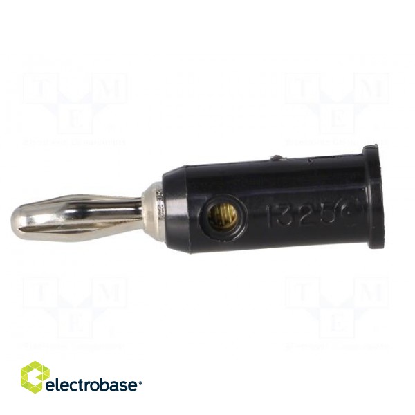 Plug | 4mm banana | 5A | 5kV | black | Max.wire diam: 3mm | 1pcs. image 3