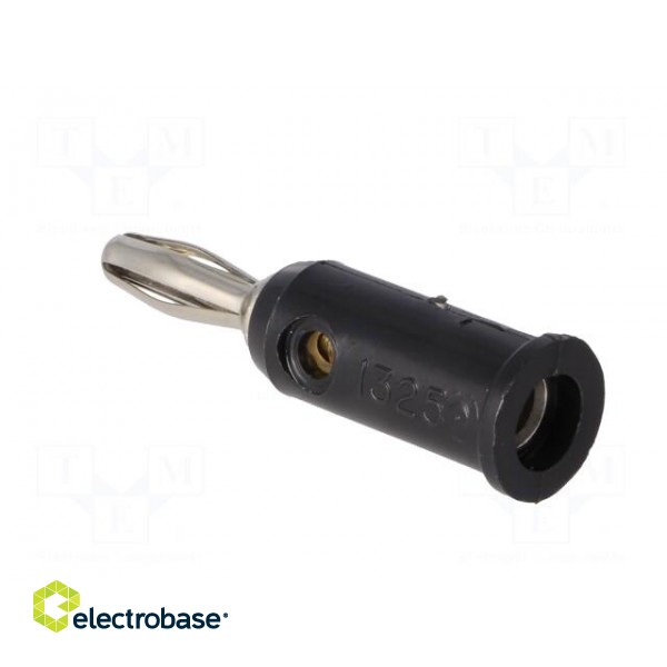 Plug | 4mm banana | 5A | 5kV | black | Max.wire diam: 3mm | 1pcs. фото 4