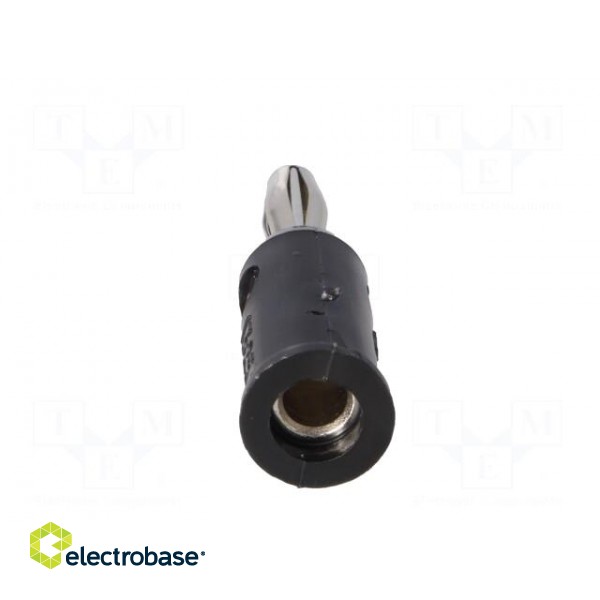 Plug | 4mm banana | 5A | 5kV | black | Max.wire diam: 3mm | 1pcs. фото 5