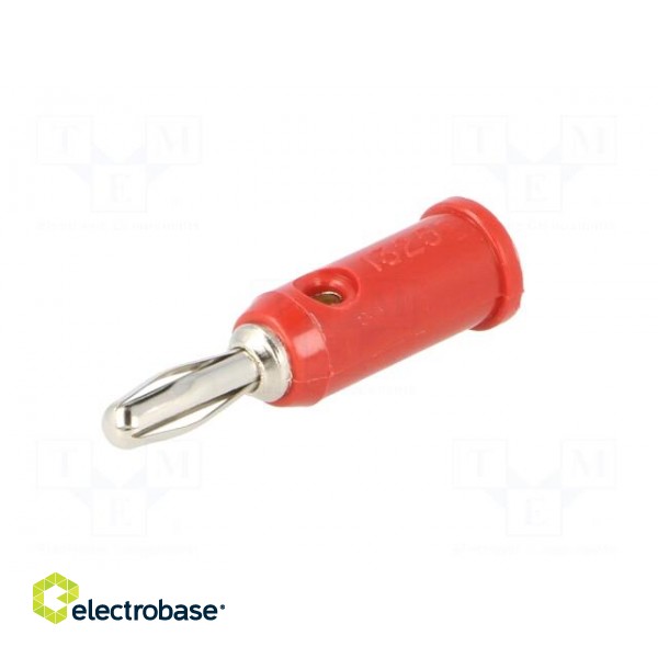 Plug | 4mm banana | 5A | 5kV | red | Max.wire diam: 3mm | 1pcs. image 2