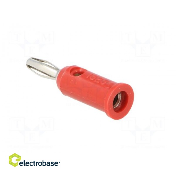 Plug | 4mm banana | 5A | 5kV | red | Max.wire diam: 3mm | 1pcs. image 4