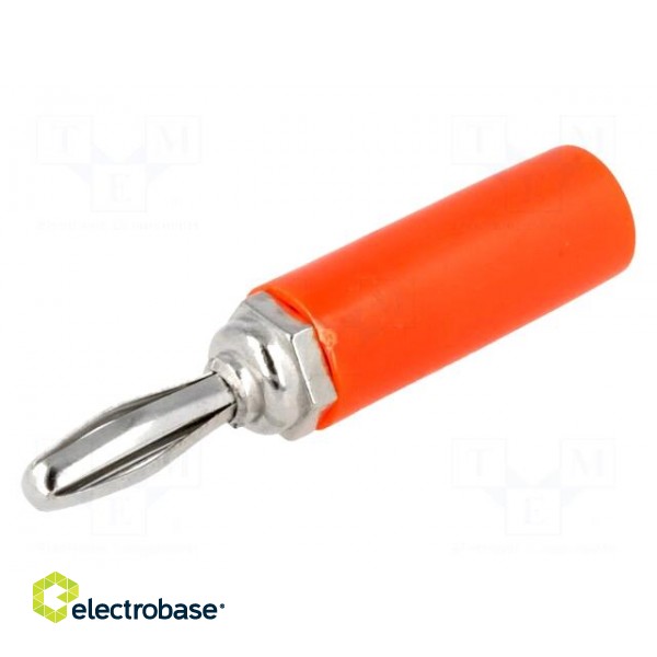 Plug | 4mm banana | 60VDC | red | non-insulated | Max.wire diam: 4.8mm image 1