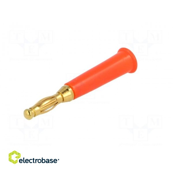 Plug | 4mm banana | 60VDC | red | non-insulated | Max.wire diam: 5mm paveikslėlis 2