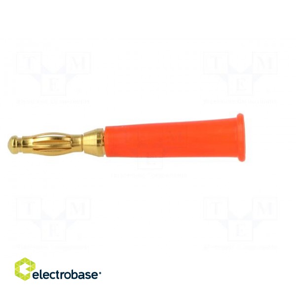 Plug | 4mm banana | 60VDC | red | non-insulated | Max.wire diam: 5mm paveikslėlis 3