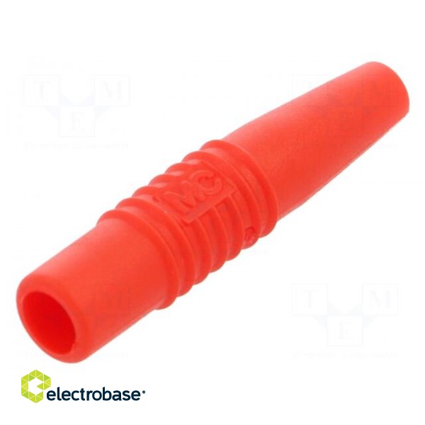 Red | Overall len: 59.5mm | Socket size: 4mm | for banana sockets