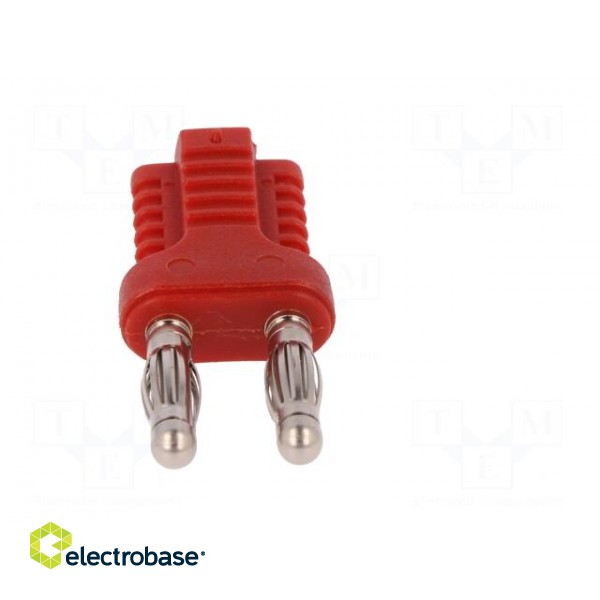 Stackable safety shunt | 4mm banana | 12A | 33VAC | 70VDC | red image 9