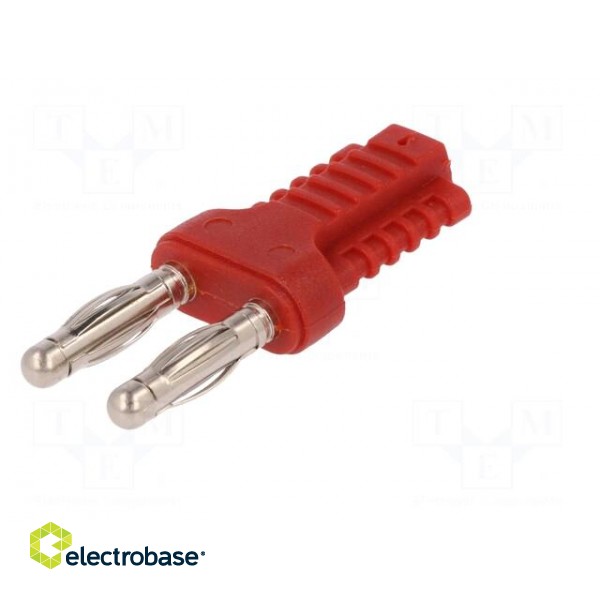 Stackable safety shunt | 4mm banana | 12A | 33VAC | 70VDC | red image 2