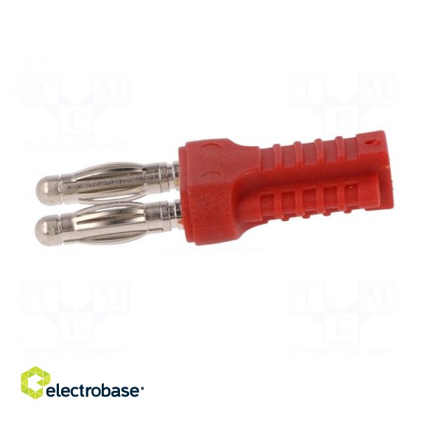 Stackable safety shunt | 4mm banana | 12A | 33VAC | 70VDC | red image 3