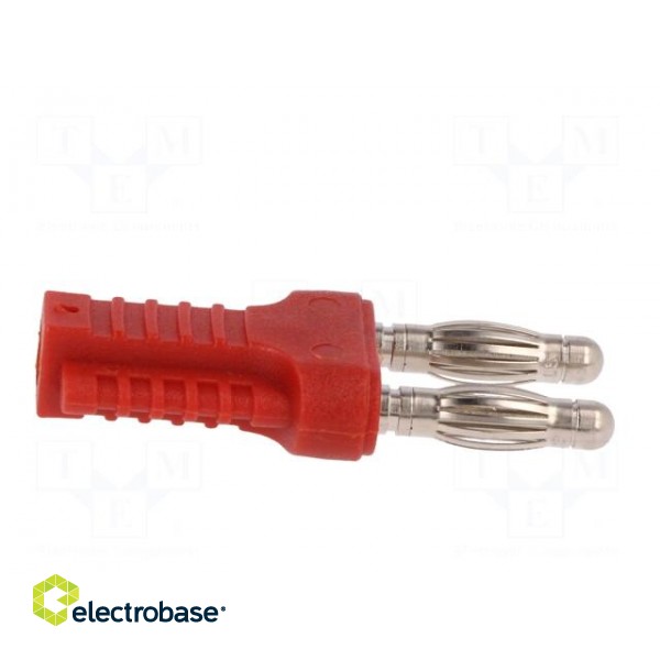 Stackable safety shunt | 4mm banana | 12A | 33VAC | 70VDC | red image 7