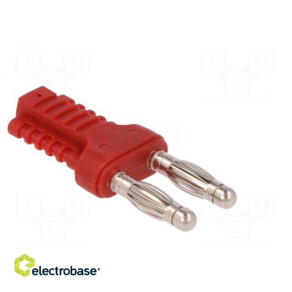 Stackable safety shunt | 4mm banana | 12A | 33VAC | 70VDC | red image 8