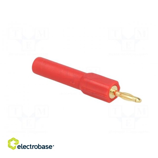 2mm banana | 10A | 30VAC | red | Plating: gold-plated | 45mm | Mat: brass image 8